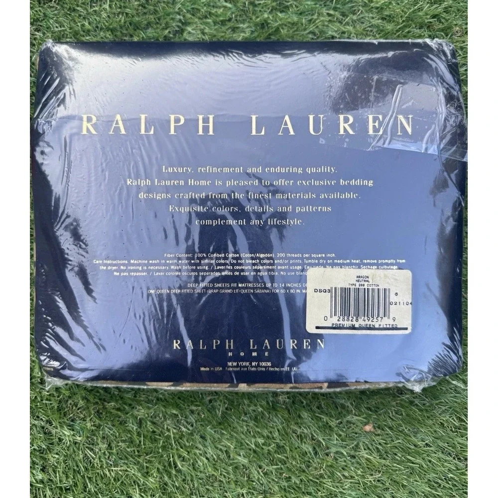 Vintage Ralph Lauren Aragon Leopard Queen Fitted Sheet NOS Safari Animal Print